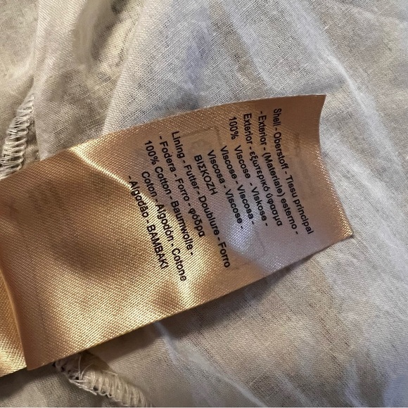 Scotch & Soda Easy Floral Maxi Midi Dress S Boho Coquette Flowy Slit Puff Sleeve - Picture 12 of 16